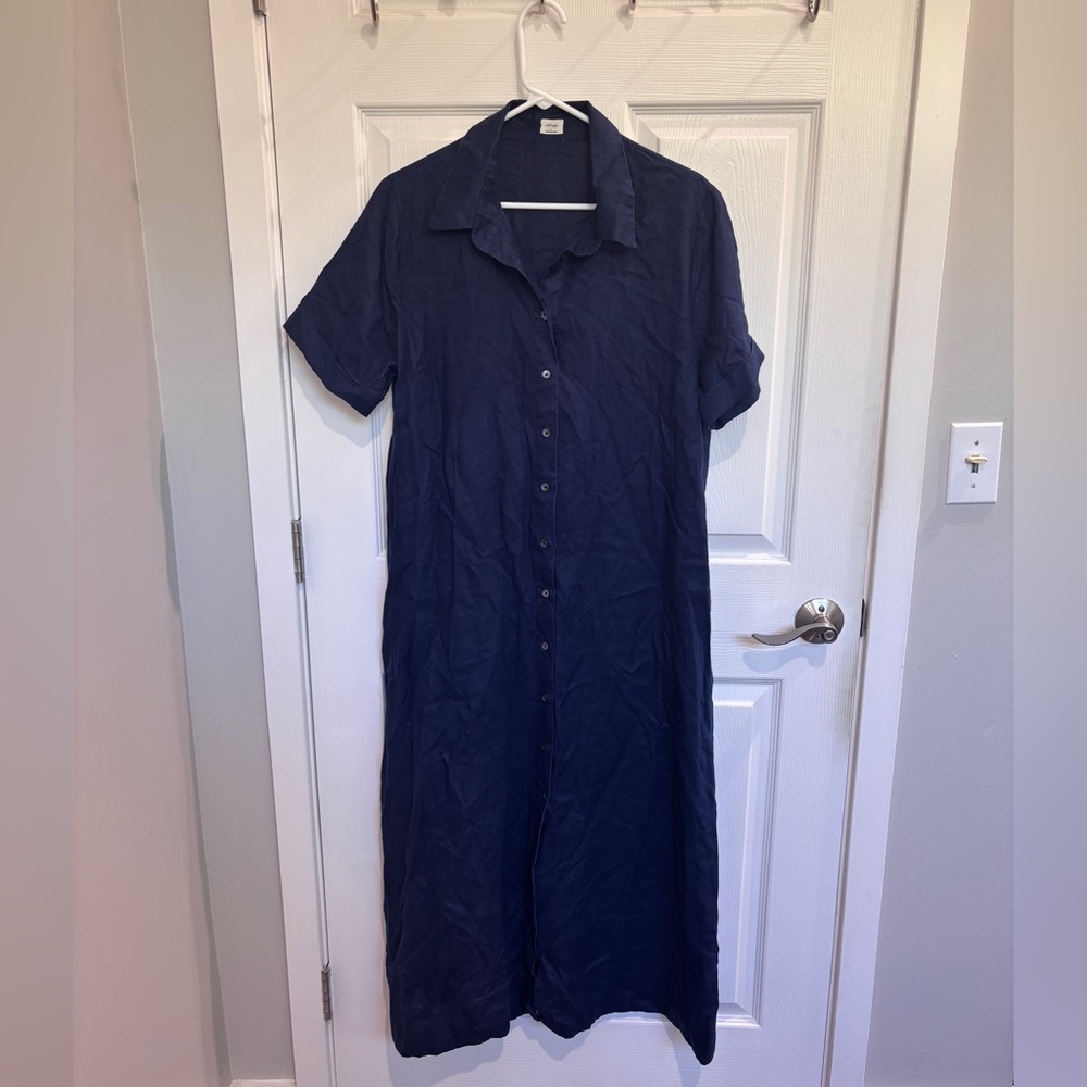 Wilfred 100% linen blue dress